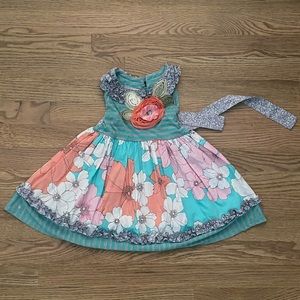 Size 2-T- Gorgeous Bonnie Jean Toddler Dress GUC